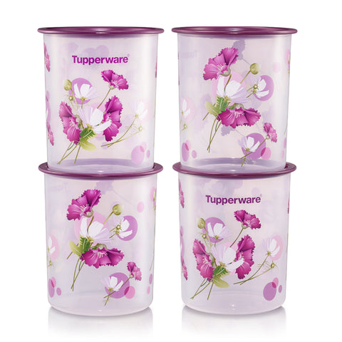 Royale Bloom One Touch Canister Small (4) 2L | Tupperware Singapore