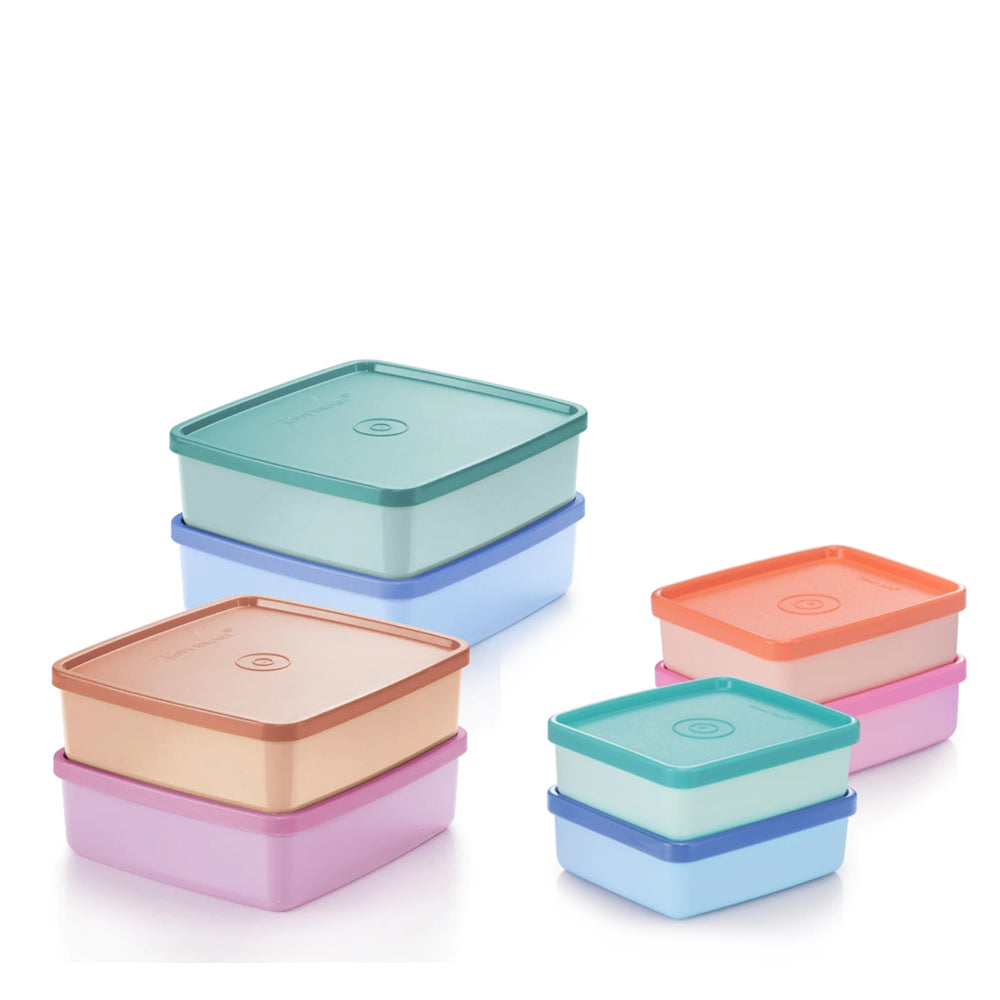 Large Square Away (4) 620ml with free Mini Square Away (4) 140ml  | Tupperware Singapore