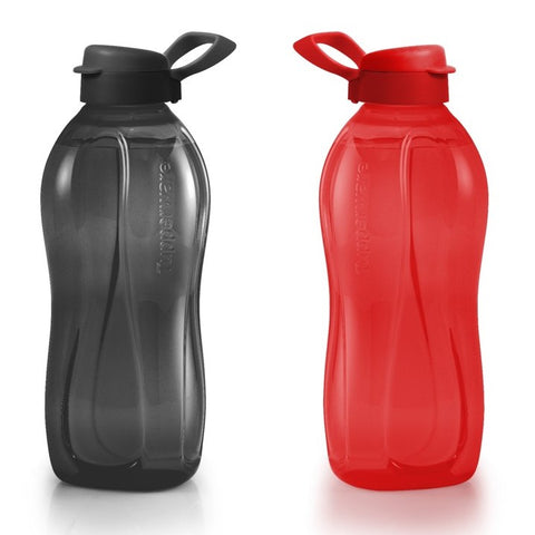 Tupperware Singapore | Giant Eco Bottles  (2) 2L - Black / Red