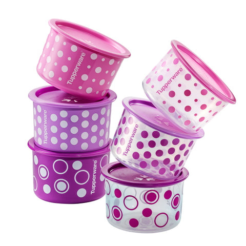 Tupperware Singapore | 11152816 Polka Pearls One Touch Topper (6) 600ml