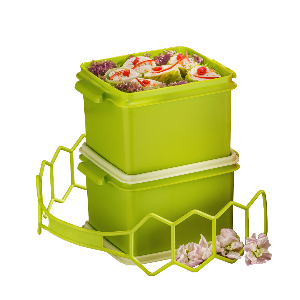 Double Deep with Cariolier (1) 1.7L each (Green) | Tupperware Singapore