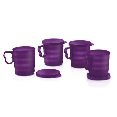 Purple Royale Mugs with Seal (4) 350ml | Tupperware Singapore