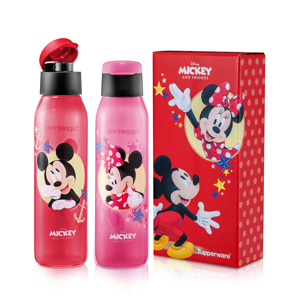 Mickey & Minnie Eco Bottles (2) 500ml | Tupperware Singapore