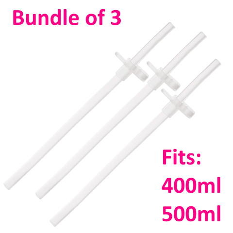 Replacement Straw for 400ml/500ml Children's Bottles (149mm) - Bundle of 3