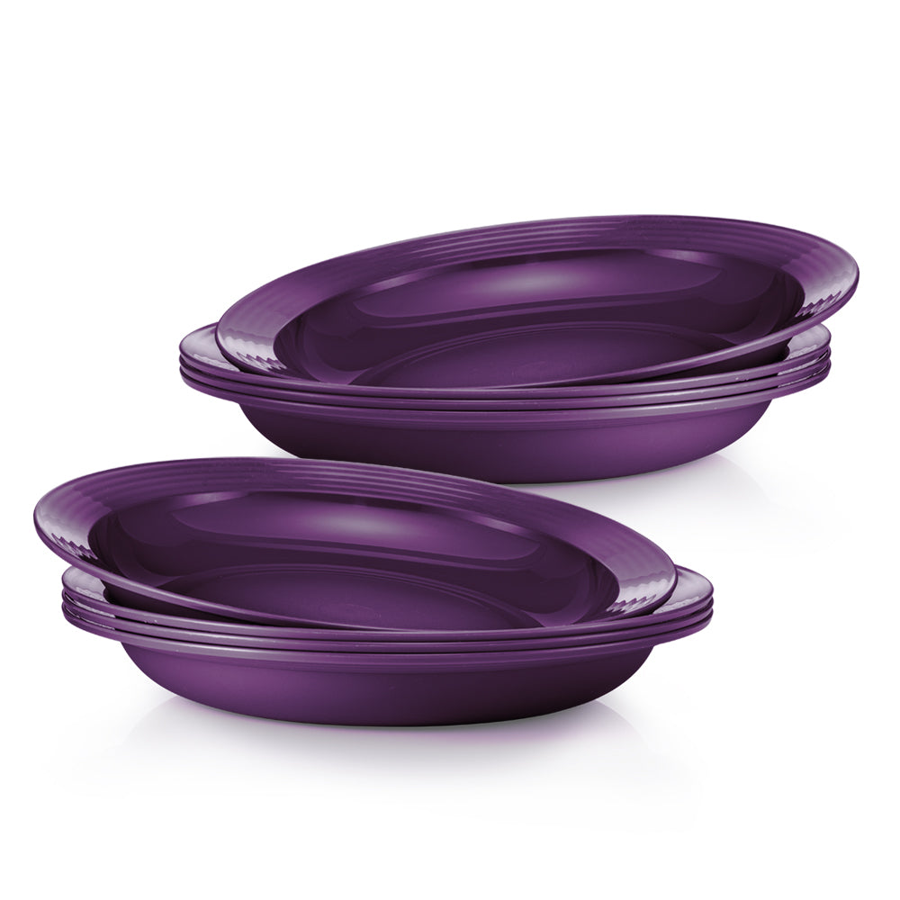 Purple Royale Deep Plate (8) 550ml | Tupperware Singapore