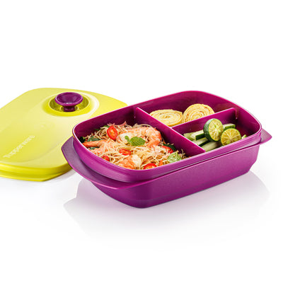 Tupperware Singapore | Crystalwave Reheatable Divided Lunch Box 1.0L - 2020 Edition