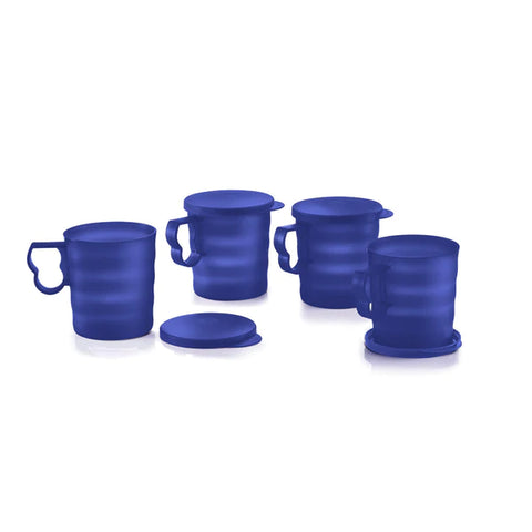 Royale Blue Mugs with Seal (4) 350ml | Tupperware Singapore